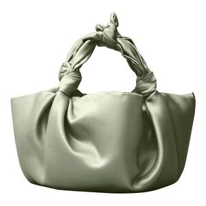 BNWT Crown Affair Mini Knot-Handle Tote Bag in Sage Green